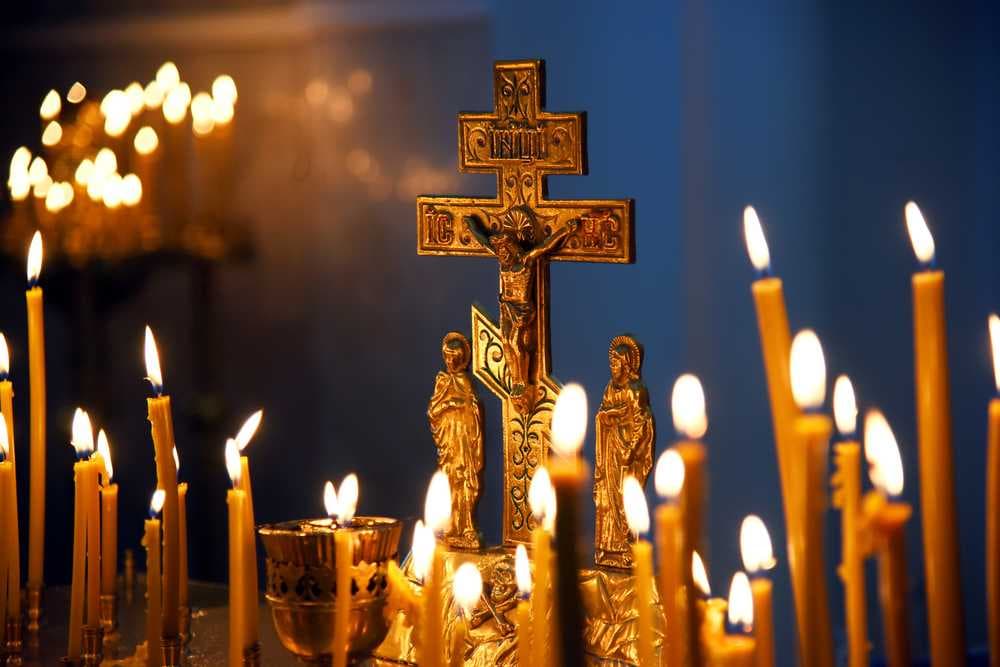 Candles Lit Up at Catholic Rosary Church, Thalaserry