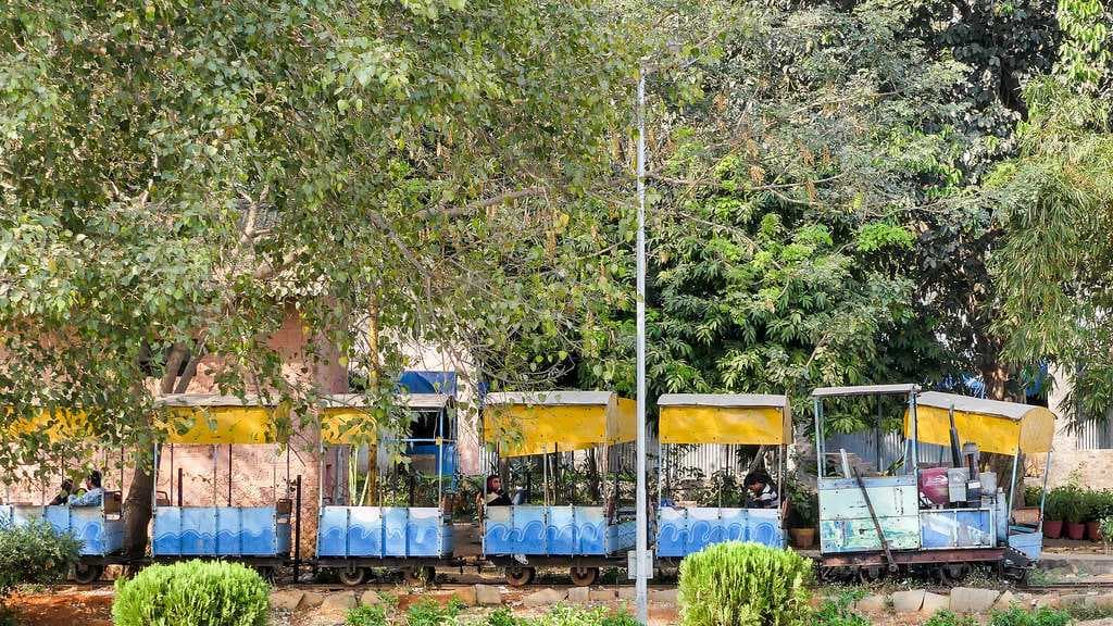 A train at Rajiv Gandhi park.