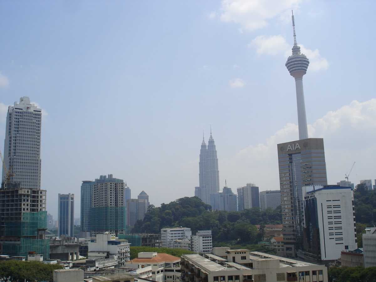 The Petronas Twin Towers and KL Tower