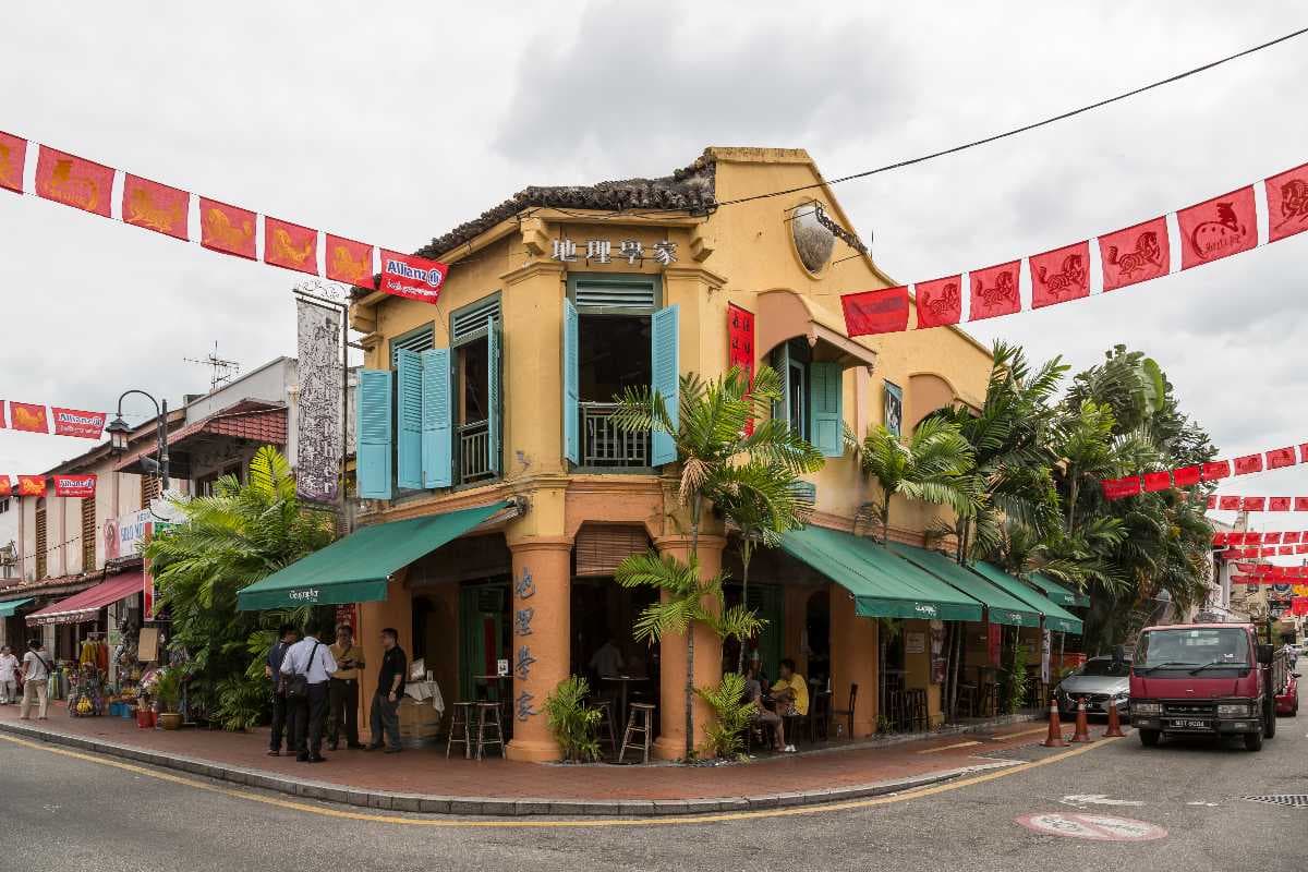 Vibrant cafe at Kuching
