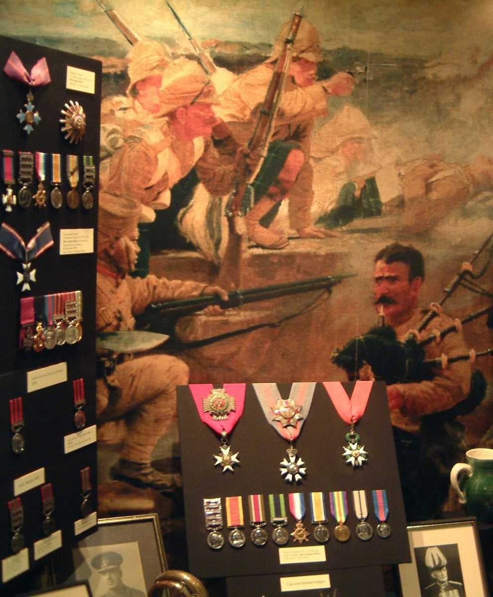 Collection of medals from the North West Frontier on display at the Museum.