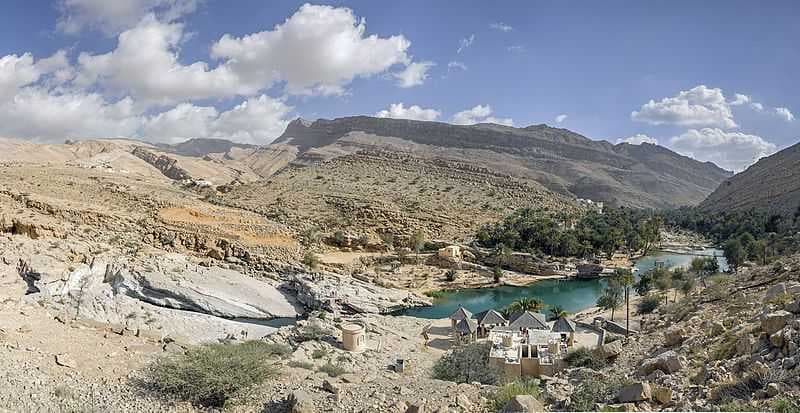 View of the pools
