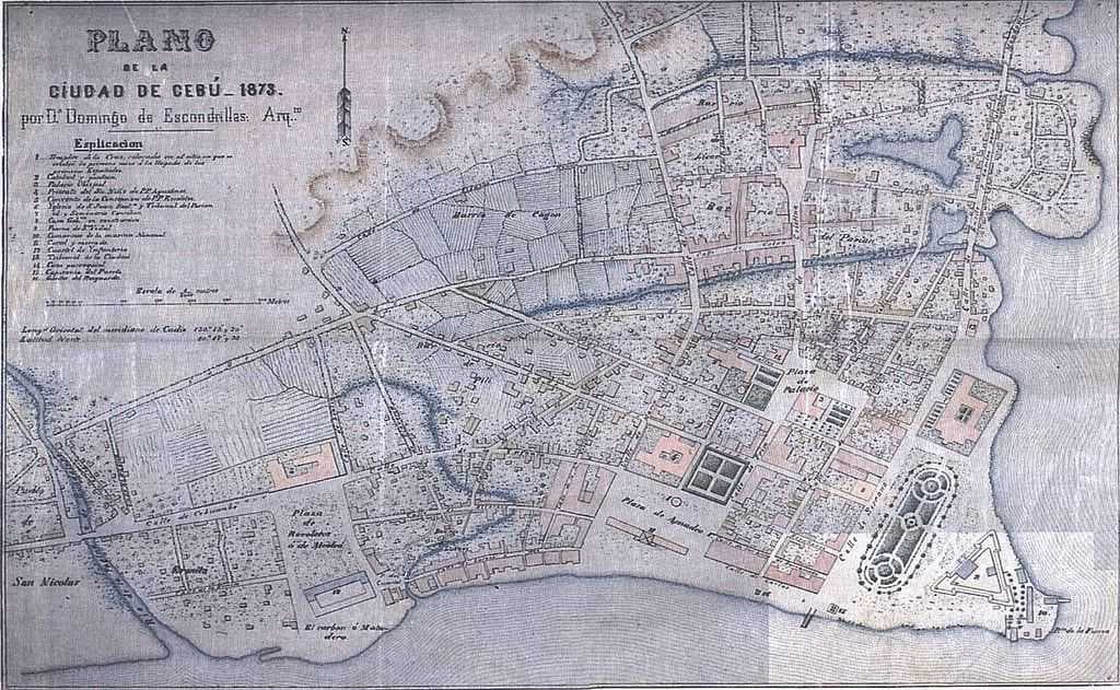 A 19th-century map of Cebu City