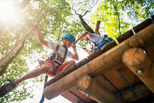 Rope course in Jungle Parc