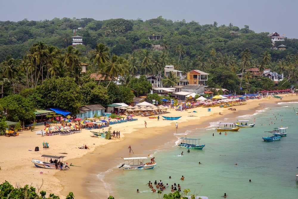 Aerial View of Unawatuna Beach