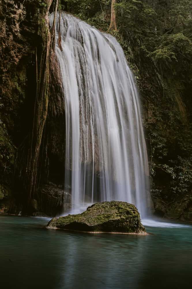 Spectacular View of a Waterfall in Kanchanburi, Thailand