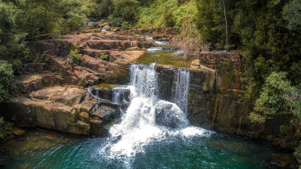Picturesque View of Tropical Waterfall, Koh Kood