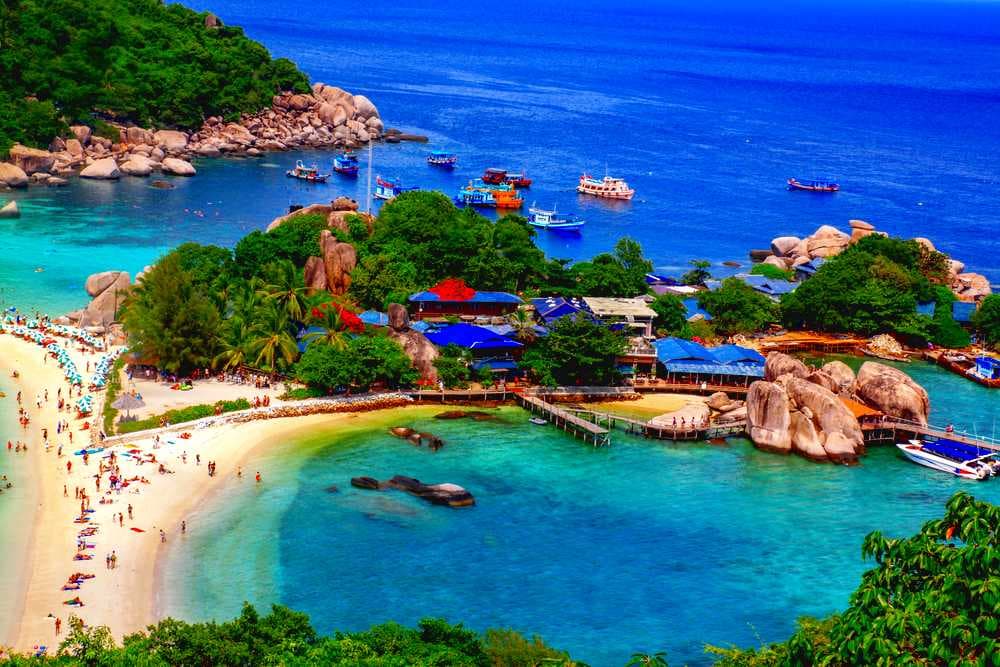 Aerial View of Koh Nang Yuan Island