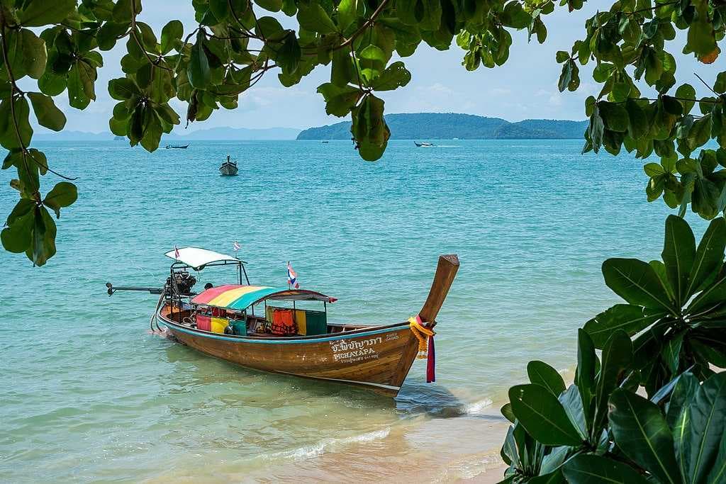 Boat in Aonang Beach, Krabi
