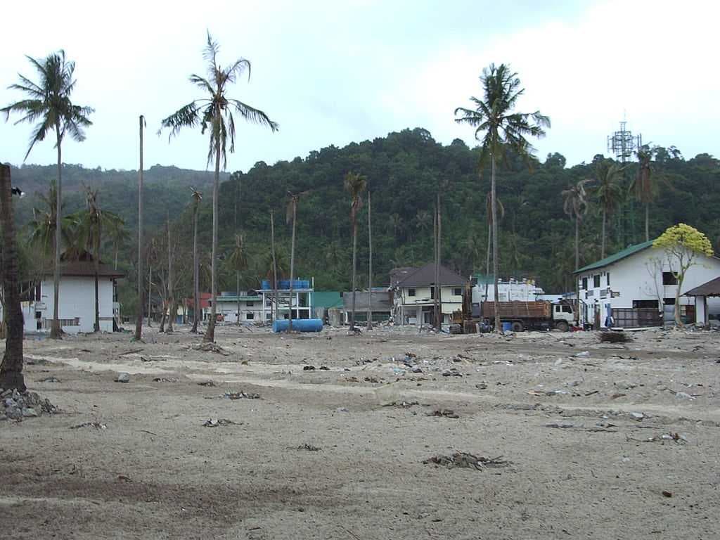 Ko Phi Phi Don, March 2005 in the aftermath of the tsunami.
