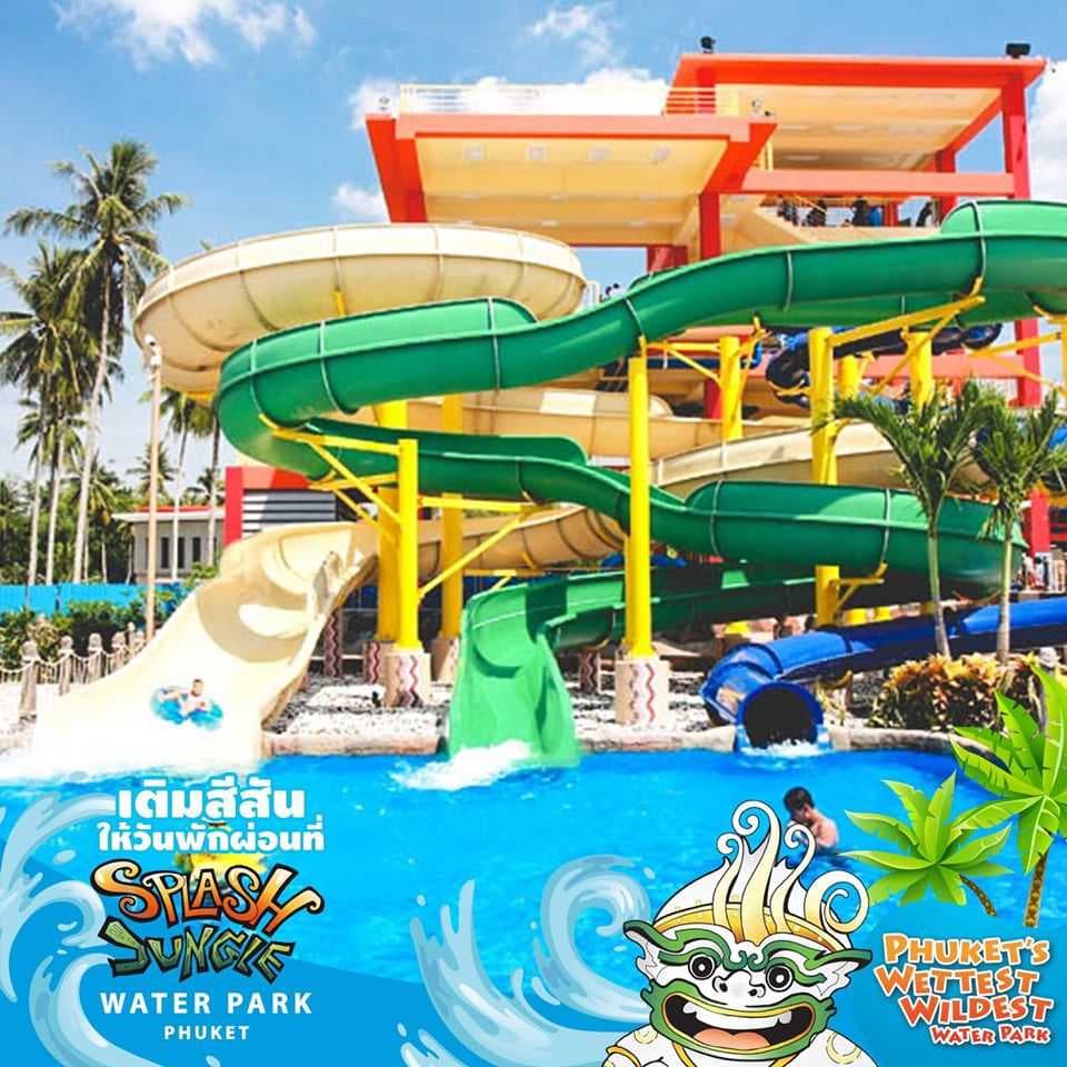 Aqua Play and Kids Pool at Splash Jungle Water Park, Phuket