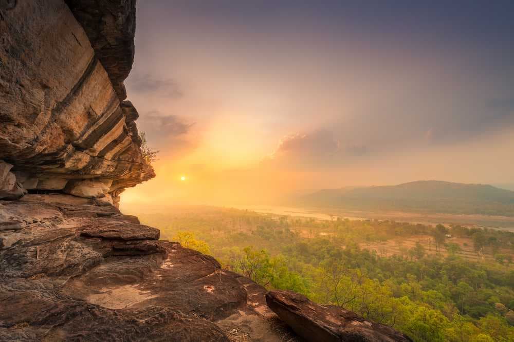 Pleasant Morning View of Pha Taem Cliff National Park