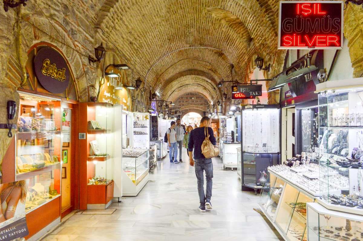 Visitors exploring the Kemeralti Market