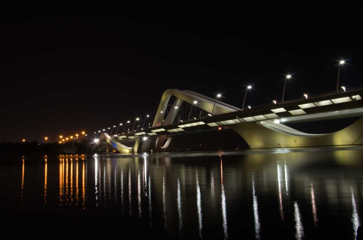 Sheikh Zayed Bridge at Night