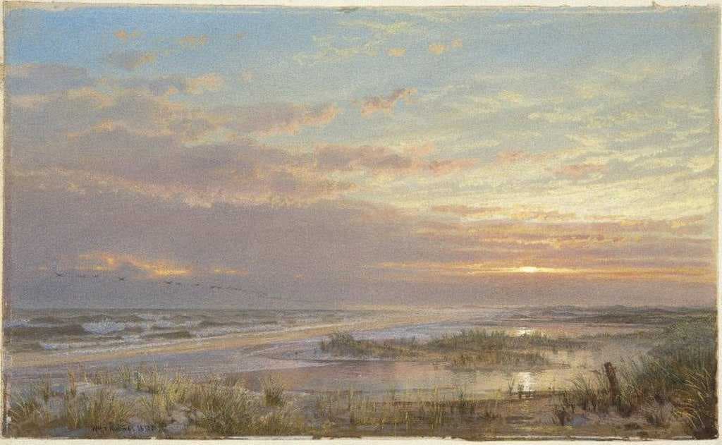 A High Tide at Atlantic City, a painting by William Trost Richards, now housed in Brooklyn Museum