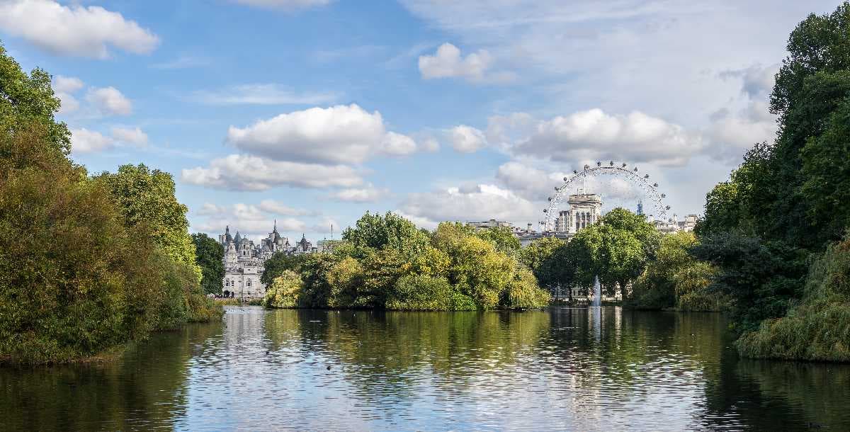 Lake view of St. James Park