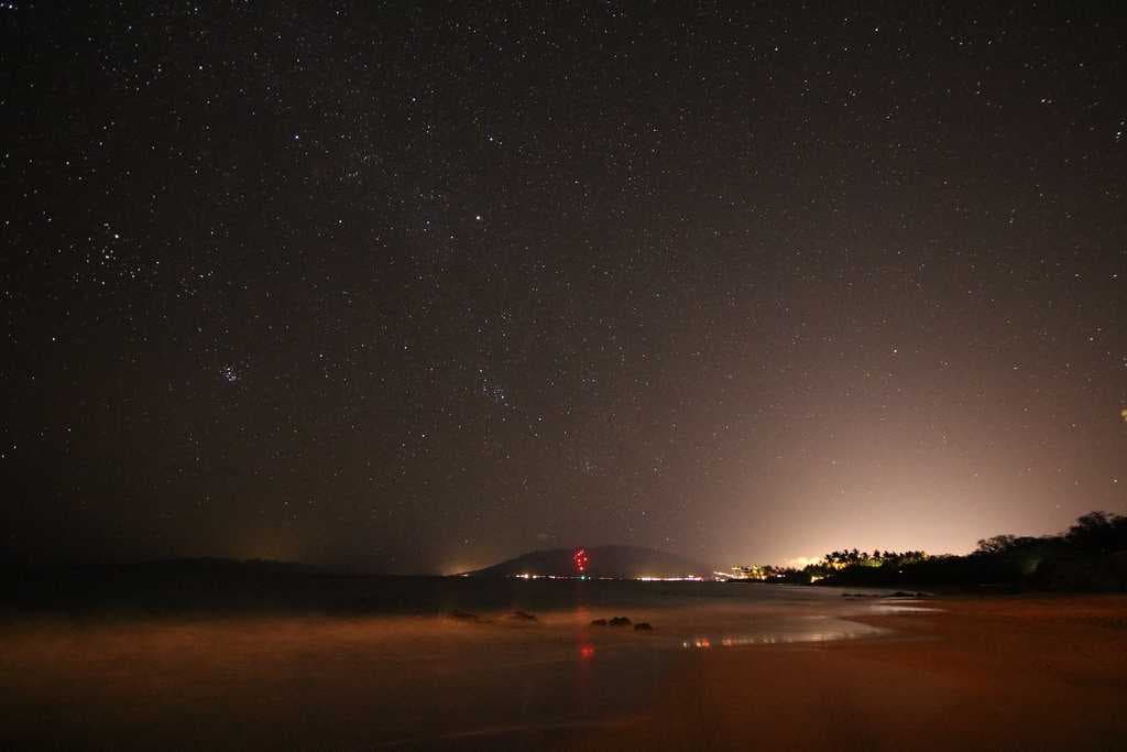 The galaxy seen during the night sky in Maui.