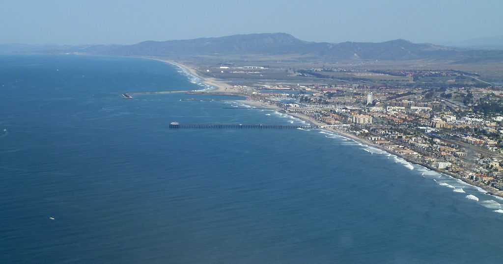 Aerial view of Oceanside and the Oceanside Pier