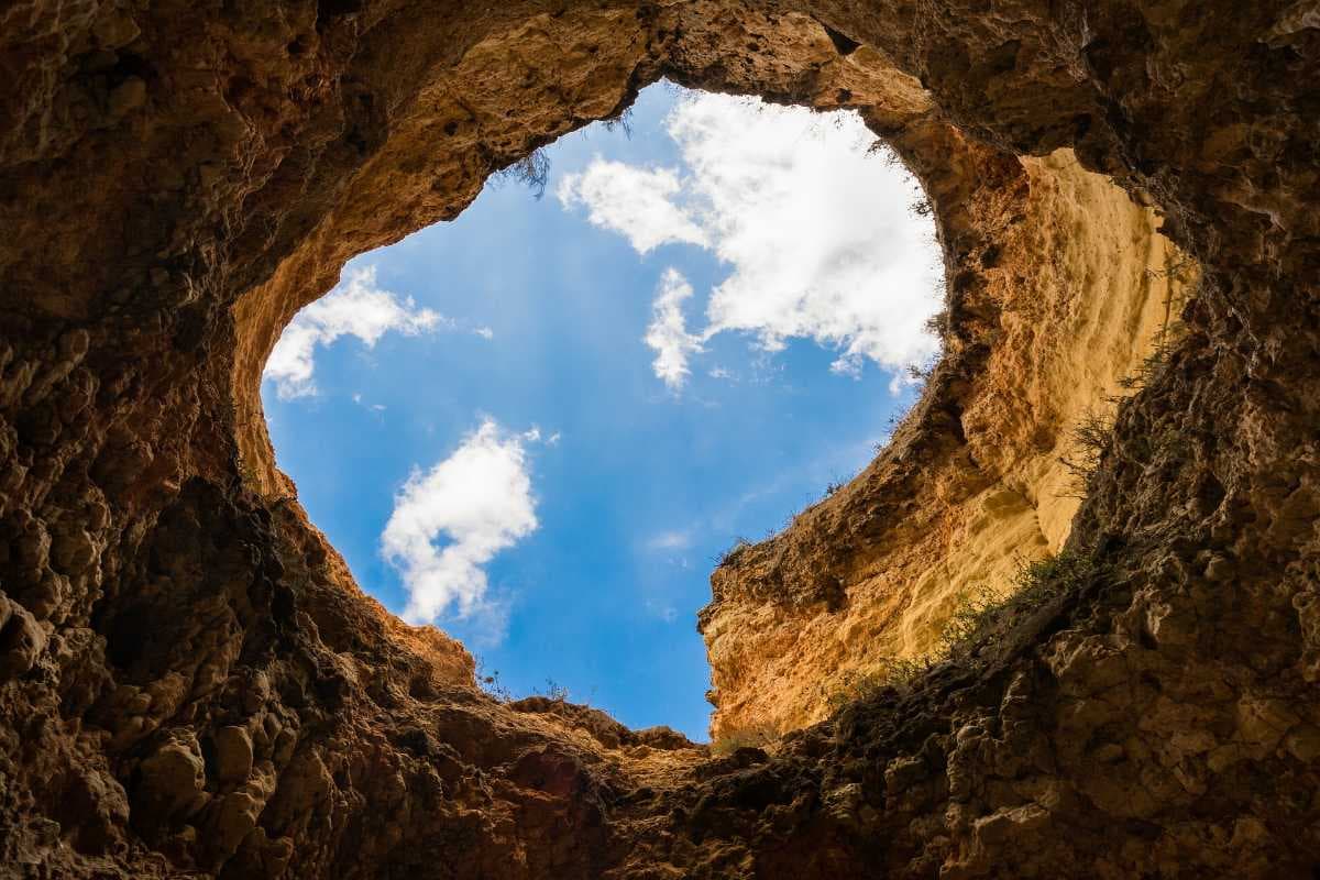 An open ceiling cave