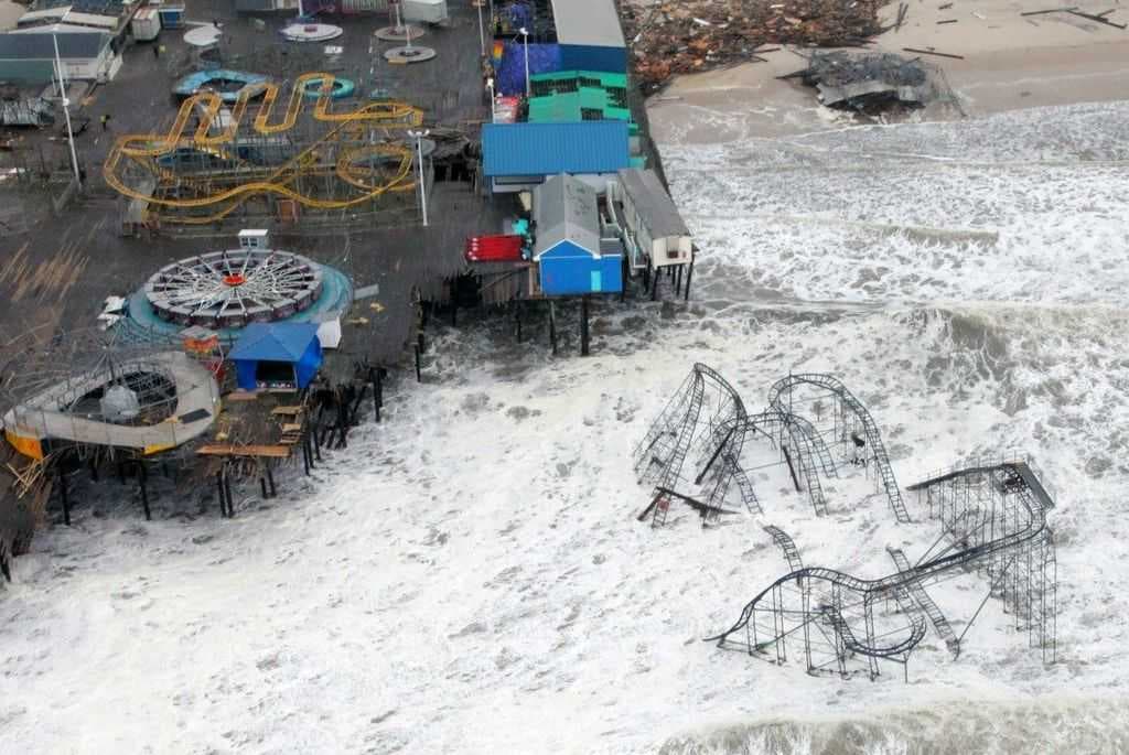 Star Jet roller coaster in the Atlantic Ocean after Hurricane Sandy