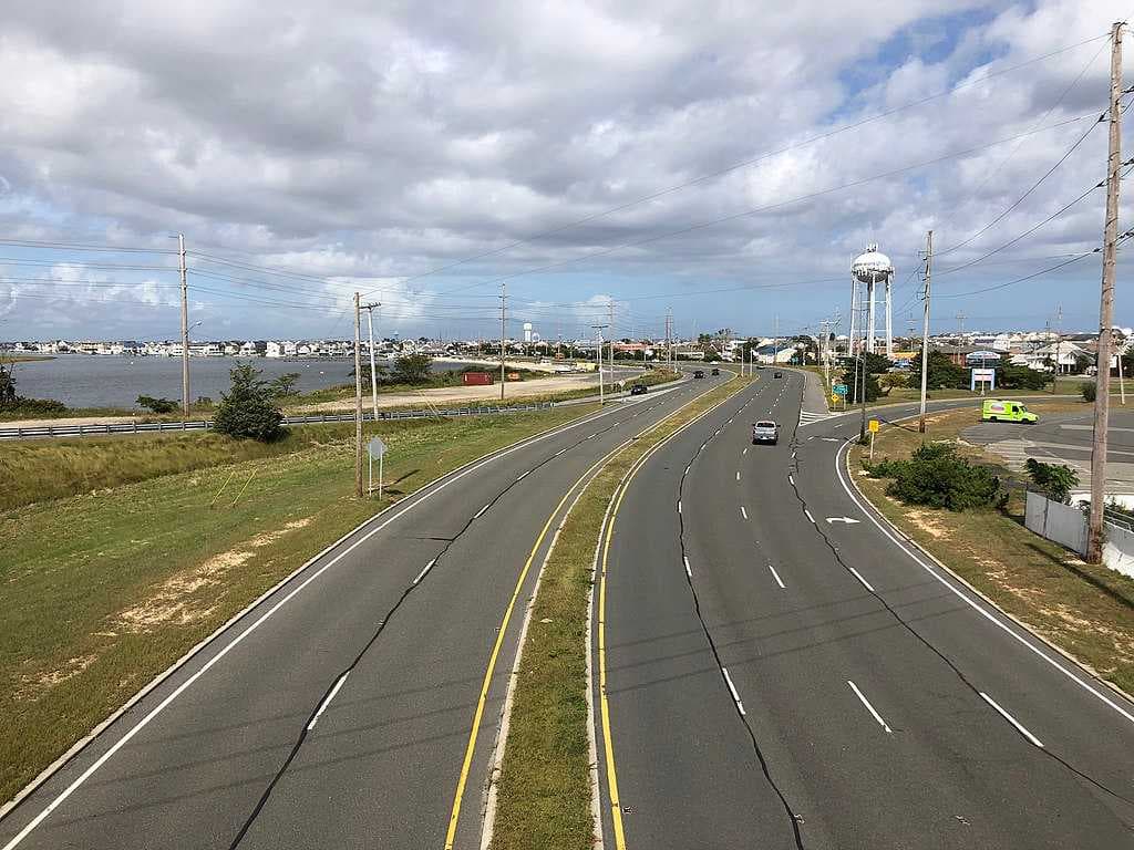 Route 35 northbound on border of Seaside Heights and Berkeley Township