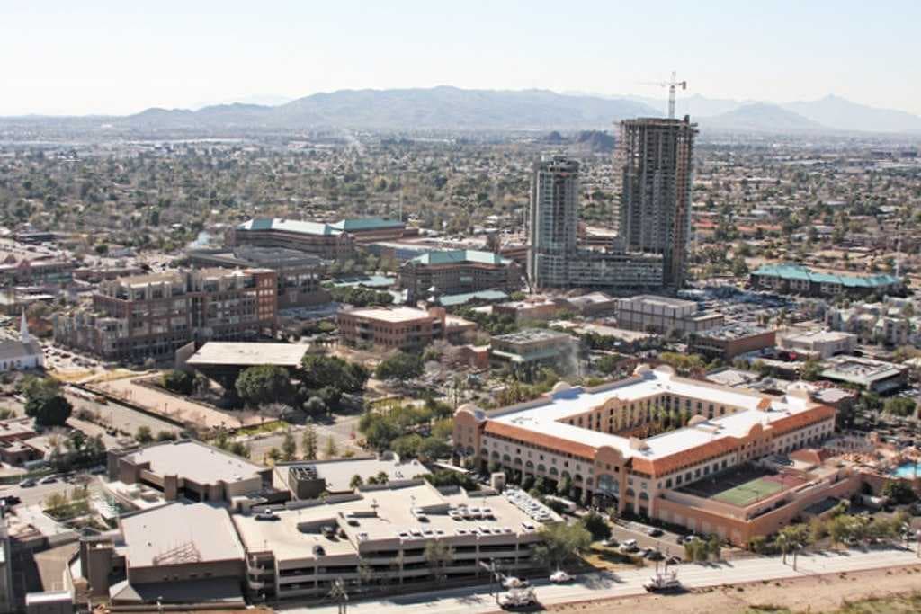Downtown Tempe from Hayden Butte