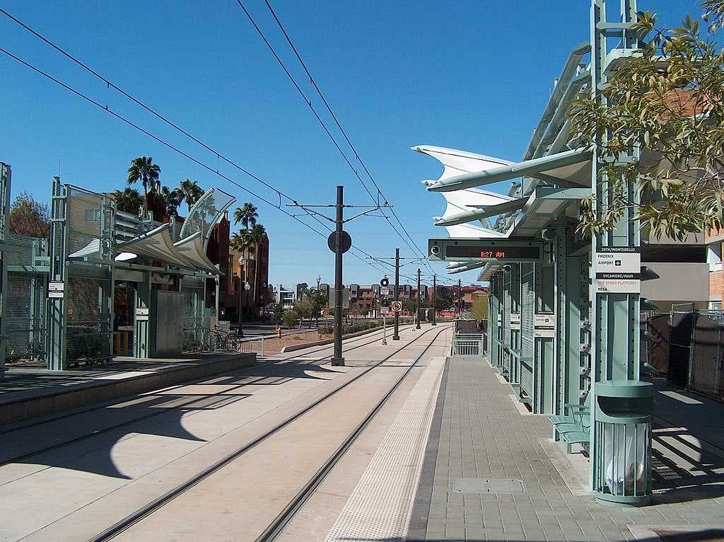 A Tempe station of Valley Metro light rail